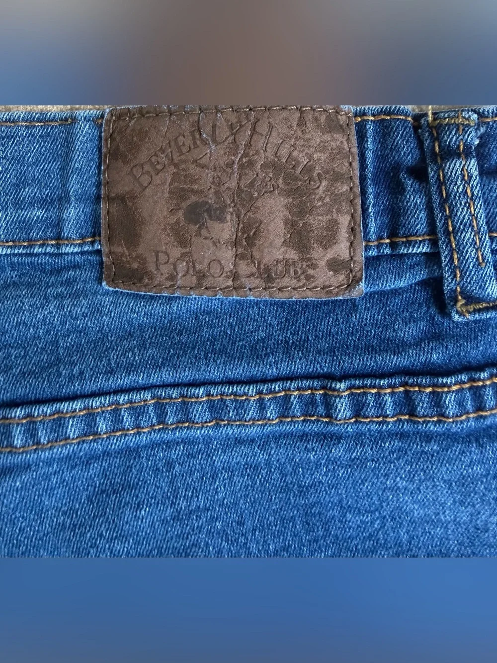 Beverly Hills Polo Club Men’s Straight Jeans 38x30 Blue Denim